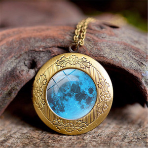 astronomía joyería regalo multicolor Galaxy Glass Locket collar espacio nebulosa estrellas cielo Locket COLLAR COLGANTE - Product Image 2