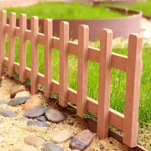 Ahşap Plastik Kompozit Küçük Bahçe Sınır kazık çit