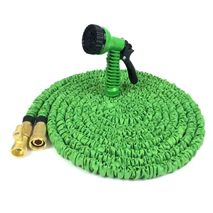 [GREENLAND] 2019 hot Sale Magic Expandable Hose Pipe Garden Water Hose Retractable garden hose with Brass Fitting with Spray Gun