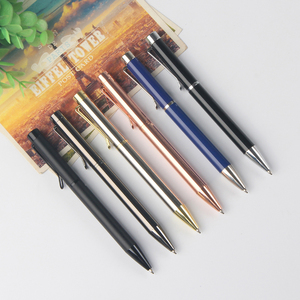 Vendita calda di penne a sfera in acciaio con Logo stampato su misura con <span class=keywords><strong>inchiostro</strong></span> blu/nero <span class=keywords><strong>senza</strong></span> Clip-penne promozionali economiche - Product Image 4