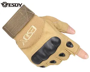 ESDY 3 Color Fingerless Shooting Protective Assault Tactical Motor Bike Gloves