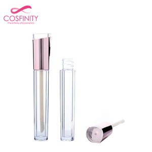 <span class=keywords><strong>2017</strong></span> nueva moda rosa impreso vacío único lindo labios plástico empaquetado cosmético lipgloss tubo - Product Image 1