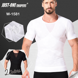Vendita calda da uomo Shaper per il corpo sportivo per la pancia dimagrante compressione <span class=keywords><strong>corsetto</strong></span> T Shirt per gli uomini Shapers - Product Image 3