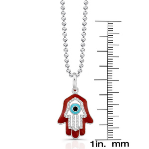 Gran oferta, joyería <span class=keywords><strong>de</strong></span> estilo Vintage <span class=keywords><strong>de</strong></span> <span class=keywords><strong>Plata</strong></span> <span class=keywords><strong>de</strong></span> Ley 925, esmalte colorido <span class=keywords><strong>Hamsa</strong></span> con collar <span class=keywords><strong>de</strong></span> cadena <span class=keywords><strong>de</strong></span> bolas 2025 - Product Image 2