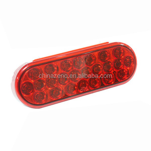 6 "24 LED Ovale Camion <span class=keywords><strong>Remorque</strong></span> Blanc Stop/Turn/Tail Backup Light W/Flush Mount - Product Image 2