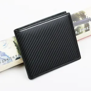 Factory Direct Import Carbon Fiber Leather Men der Wallet Short Wallet Multi-karte Wallet Custom