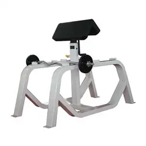 Peralatan Gym komersial Dual fungsi Preacher Curl kekuatan mesin berdiri Preacher Curl Bench