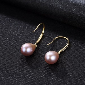 PAG & MAG di Lusso Elegante S925 Sterling Gancio In Argento Orecchino di Goccia Con UN Grande 7 millimetri <span class=keywords><strong>Orecchini</strong></span> di <span class=keywords><strong>Perle</strong></span> <span class=keywords><strong>Naturali</strong></span> per donne Dei Monili di Cerimonia Nuziale - Product Image 5