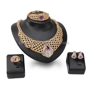 Big african jewelry sets wholesale black africa nigeria jewelry set nigerian hot trendy gold jewellery set