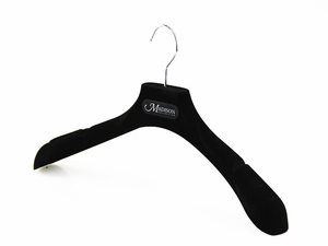 Móc Treo Nhung Nhựa Màu Đen Cao Cấp Bán Chạy Cho Quần Áo Móc Treo Trưng Bày Quần Áo Áo Khoác Nặng - Product Image 3