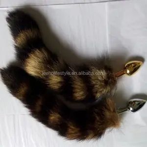 Tapón Anal <span class=keywords><strong>de</strong></span> Acero Inoxidable Real Tail, Barato, Diseño <span class=keywords><strong>de</strong></span> <span class=keywords><strong>Cola</strong></span> <span class=keywords><strong>de</strong></span> <span class=keywords><strong>Zorro</strong></span> del Norte, Tapón Anal <span class=keywords><strong>de</strong></span> Mapache - Product Image 1