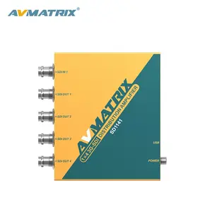 AVMATRIX SD1141 1 in 4 out Reclocking SDI Distribution Amplifier HD SD 3G-SDI Video Splitter