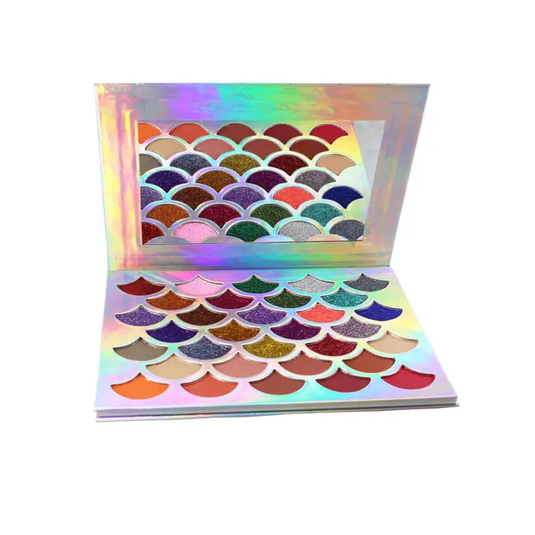 Palette de fard à paupières sirène à paillettes, 12 couleurs, maquillage en carton, 32 couleurs