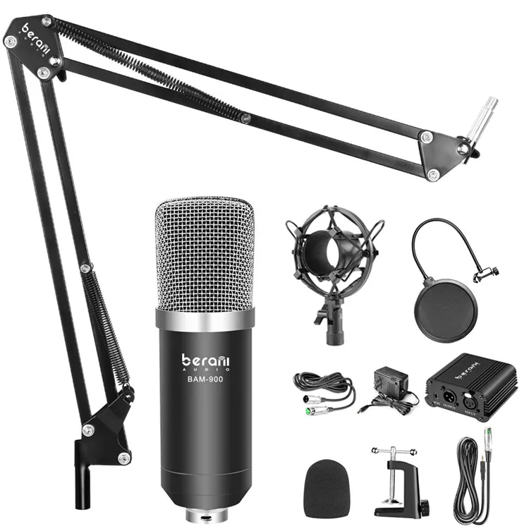 OEM Neue Produkte Mic Chemical Bm800mic Bm700 Plus Bm900 Mikrofon Studio Kabel mikrofon Set zum Singen 30 Hz - 20 KHZ 70 Db