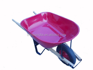 गुलाबी रंग राउंड मैनुअल कृषि व्हील बैरो - Product Image 2
