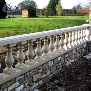 Design di Balaustra per Balcone in Marmo Color Crema Ornamentale per Edifici Cittadini Fornito Direttamente dalla Fabbrica - Product Image 3