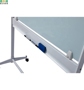Pizarra Magnética de <span class=keywords><strong>Vidrio</strong></span> Templado con Marco de Aluminio y Soporte Móvil, Superficie de <span class=keywords><strong>Vidrio</strong></span> Templado de 60x90cm <span class=keywords><strong>para</strong></span> Escuela, Hogar y Oficina - Product Image 5