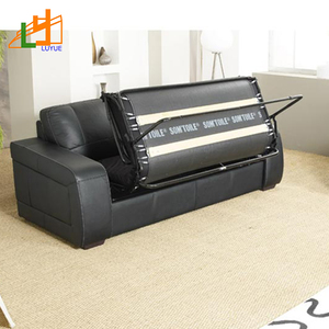Lujo moderno personalizado 2 plazas sofá cama de cuero genuino precio al por mayor muebles sofá cama plegable - Product Image 3