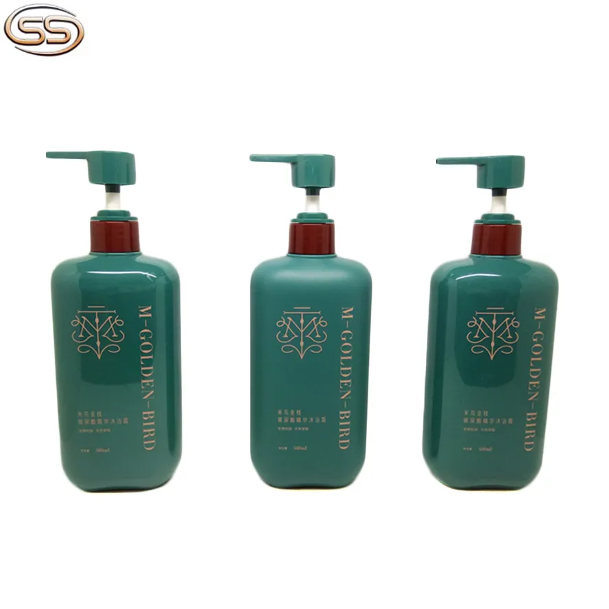 Dark blue 300ml 500ml 800ml 1000ml PET plastic bottle for body lotion or shampoo