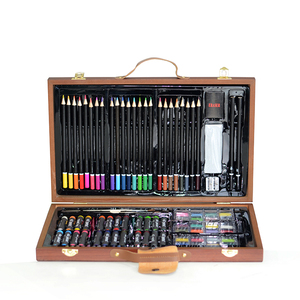 Ensemble d'<span class=keywords><strong>art</strong></span> de <span class=keywords><strong>studio</strong></span> portable en bois de 80 pièces - Product Image 5