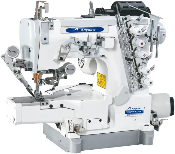 Máquina de costura com cilindro automático, camiseta de máquina de costura com fechamento automático, AS664DD-01CB/ut, interlock