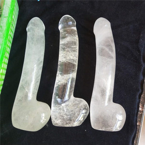 Natürlicher klarer Quarz kristall dildos Quarz kristall <span class=keywords><strong>penis</strong></span> für sexy Frauen - Product Image 3