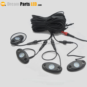 Fender Lighting <span class=keywords><strong>LED</strong></span> Rock Light Kits avec 4 pods pour JEEP Off Road Truck Car ATV SUV Under Body Glow - Product Image 2