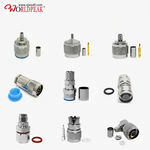 High quality RF Coaxial Connector N Male Plug Right Angle Straight Elbow Clamp for 1/2 cable LMR400 LMR200 LMR195 RG142 RG316