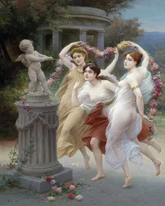 Nude mädchen leinwand kunstdrucke gerahmte malerei kunst decor riesen poster tanzen engel figuren poster
