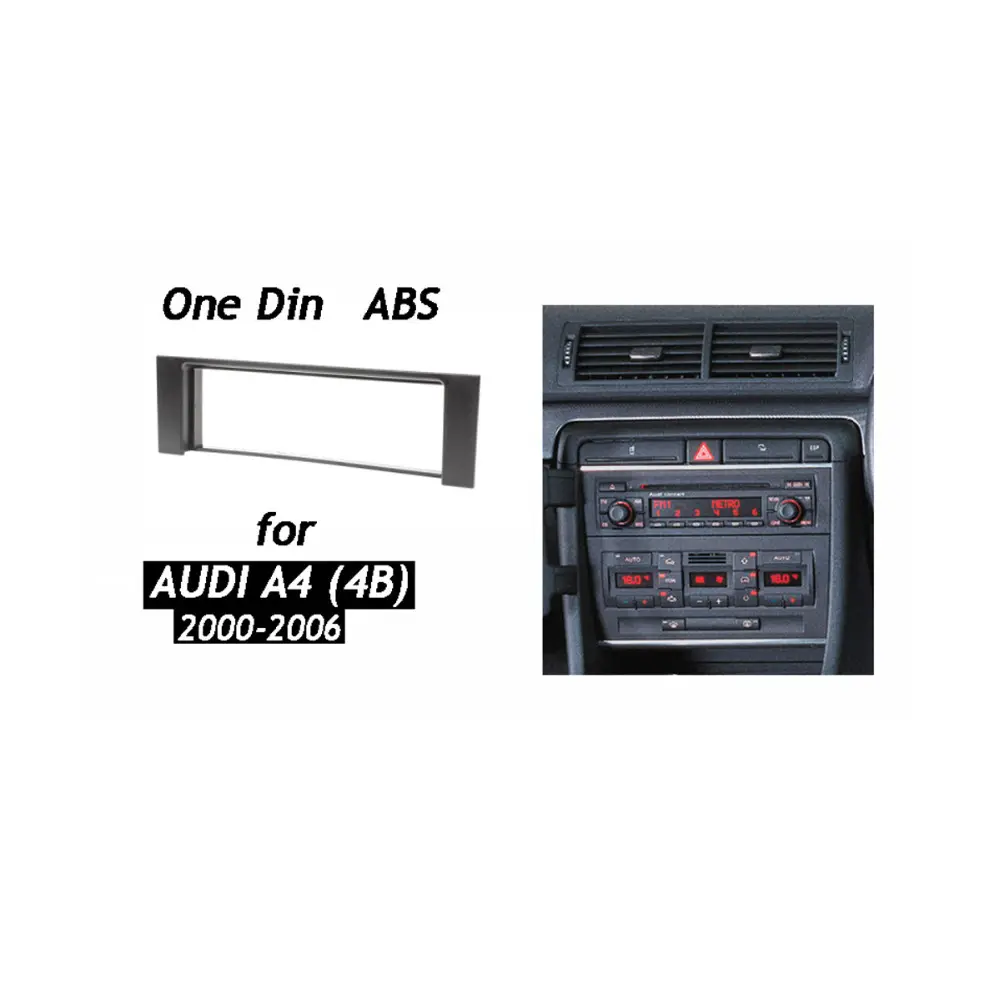 Din Car DVD Dash Installation Trim Kit for Audi A4 B6 Fascia Bezel Facia