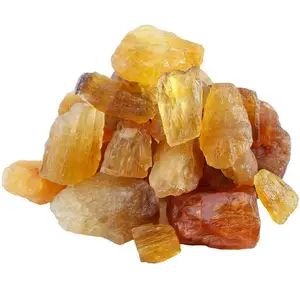大量销售天然石英水晶原料样品黄色萤石水晶石