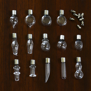 Tamaño mini vidrio deseando botellas de aceite esencial COLLAR COLGANTE DIY fresco pequeños adornos encanto - Product Image 4