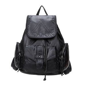 MIYIN nuovo coreano di borsa a tracolla alla moda zaino da <span class=keywords><strong>donna</strong></span> College semplice acqua ricreativa lavabile in <span class=keywords><strong>pelle</strong></span> di pompaggio zaino - Product Image 1