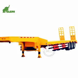 2 axles 3 axles lowbed semi trailers for sugarcane transportation