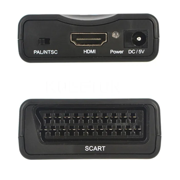 YUNZUO SCART to HDMI Converter Video Adapter Box, PAL/NTSC Video Scaler, 1080P/720P