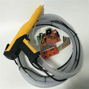 powder coating / spray gun + circuit board / PCB / motherboard + Powder hose