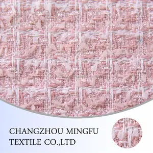 Jacquard Popular Pink Color Jacquard Polyester Blend Nylon And Silk Or Acrylic Fabric Antistatic