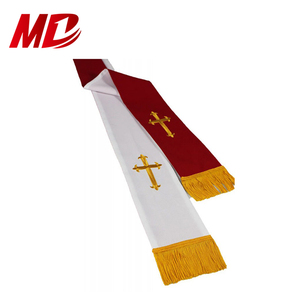 Nhà thờ tua lấy trộm thêu chữ thập đảo ngược Giáo Sĩ lấy trộm với rìa trên cả hai đầu - Product Image 2