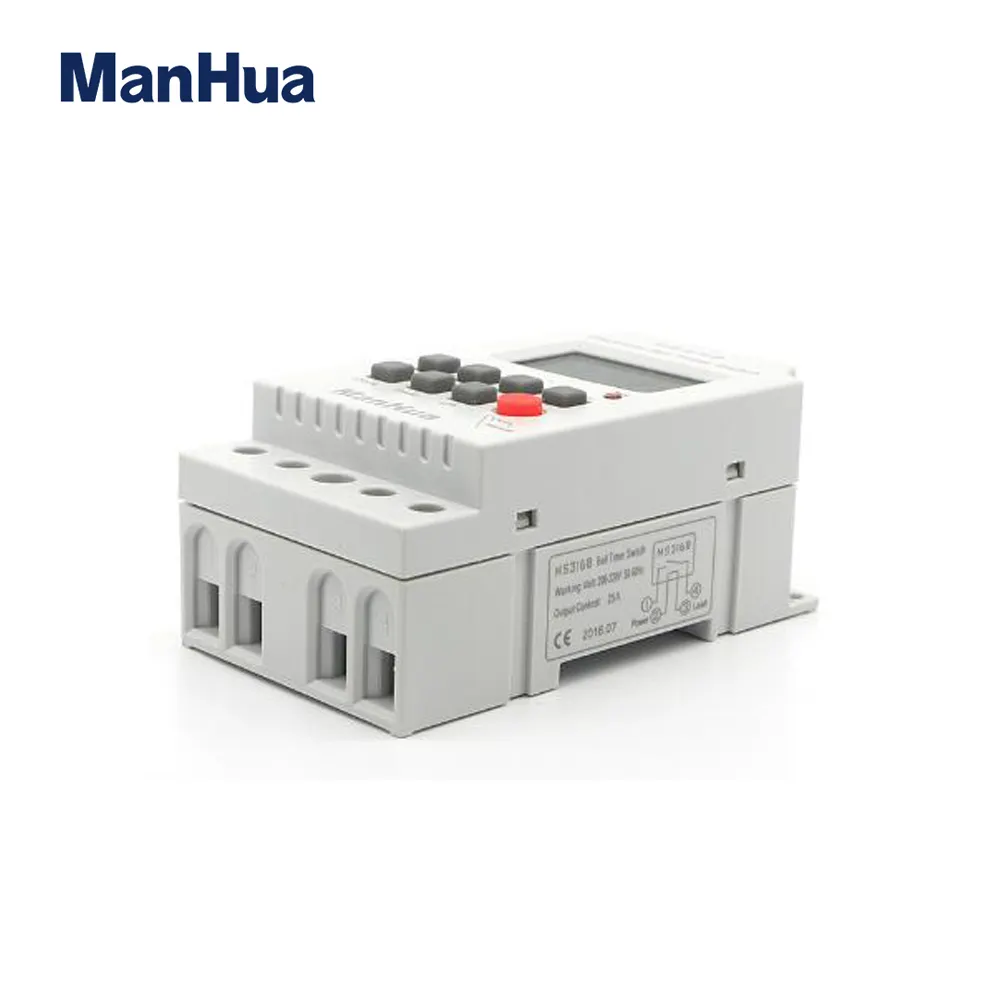 Manhua MS316B 68 ON 230VAC 25A 50/60Hz programmable timer switch school bell time controller