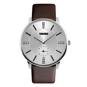 Skmei 최고의 시계 남자 가죽 선물 - Product Image 3