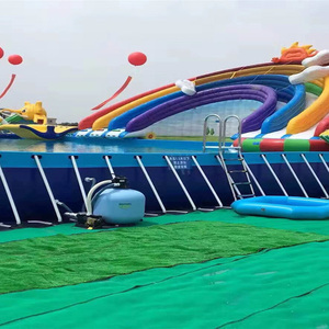 Hot Bán PVC Ống Đỡ Động Mạch Bơi Hồ Bơi Chất Lượng Cao Kim Loại Khung Nhựa Hồ Bơi Cho Gia Đình Và Trẻ Em - Product Image 3