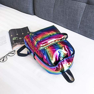 Sac à dos scolaire imperméable en PVC avec laser arc-en-ciel, vente chaude - Product Image 2