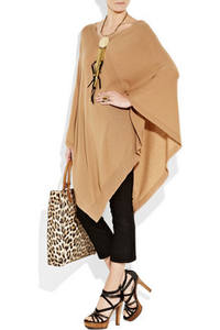 Poncho long en cachemire 100% pour femme, tricoté plat, anti-boulochage, pour l'hiver - Product Image 5