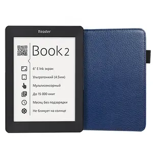 Folio PU leather cover case for pocketbook reader book 2 ereader