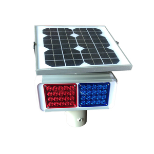 Nhà Máy Bán Hàng Trực Tiếp Năng Lượng Mặt Trời Strobe Ánh Sáng Giao Thông Nhấp Nháy Lights Red Blue <span class=keywords><strong>Led</strong></span> Cảnh Báo Đèn - Product Image 4