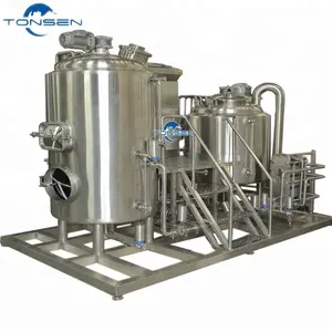 Turnkey 7bbl 7 barel bir brewhouse dengan mash/laucter tun ketel/whirlpool