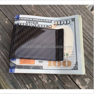 De fibra de carbono Clip de <span class=keywords><strong>dinero</strong></span> Clip brillante cartera tarjeta de crédito Real negro de negocios de fibra - Product Image 3