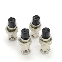 Connecteur Circulaire Métallique Étanche IP55 GX12 Personnalisé, Prise et Fiche Aviation 2 3 4 5 6 7 Broches pour Machine CNC, Signal et Alimentation