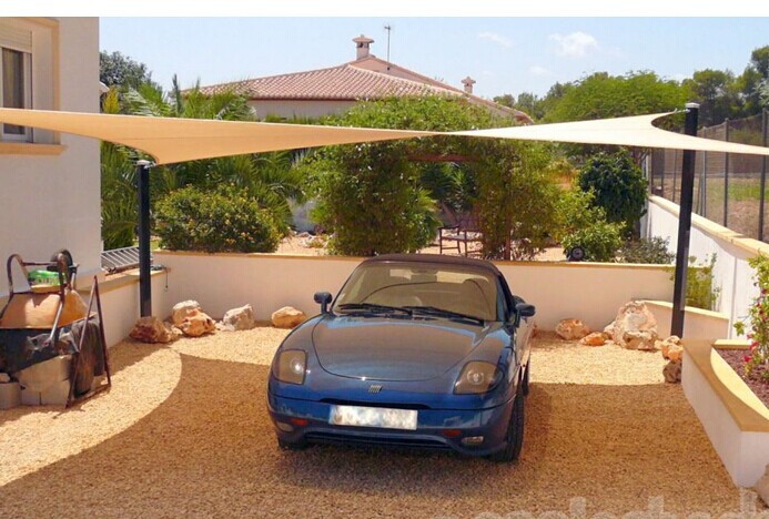 Rechteckiges HDPE Sonnensegel TSS-280 fr Garten und Pool, 280g/m
