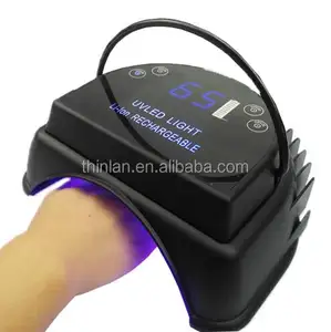 2024 Metal Recarregável 64W UV Nail Gel Lâmpada Cordless 64W Mental LED Nail Lamp com Sensor Auto Rapidamente